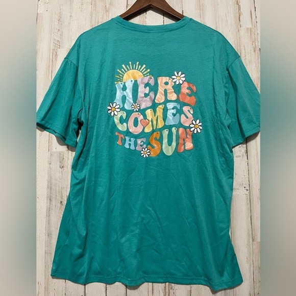 SHEIN "Here Comes the Sun" Summer T-Shirt - Picture 4 of 6